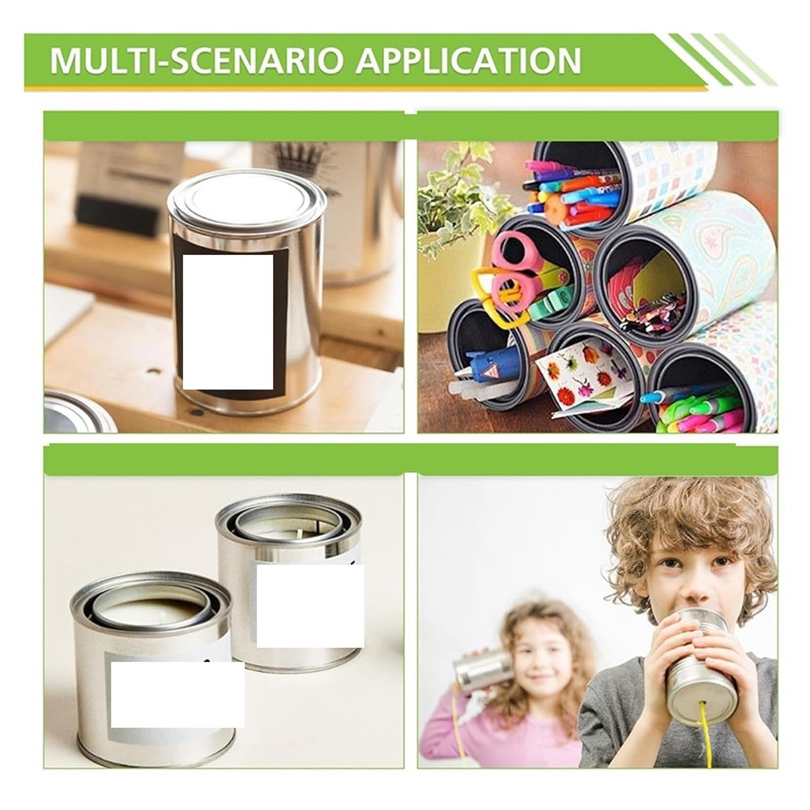 Lot de 10 Pots Peinture avec couvercles, contenants Rangement d'un Litre, seaux métalliques for Loisirs créatifs et projets Bricolage pour Projets de Bricolage