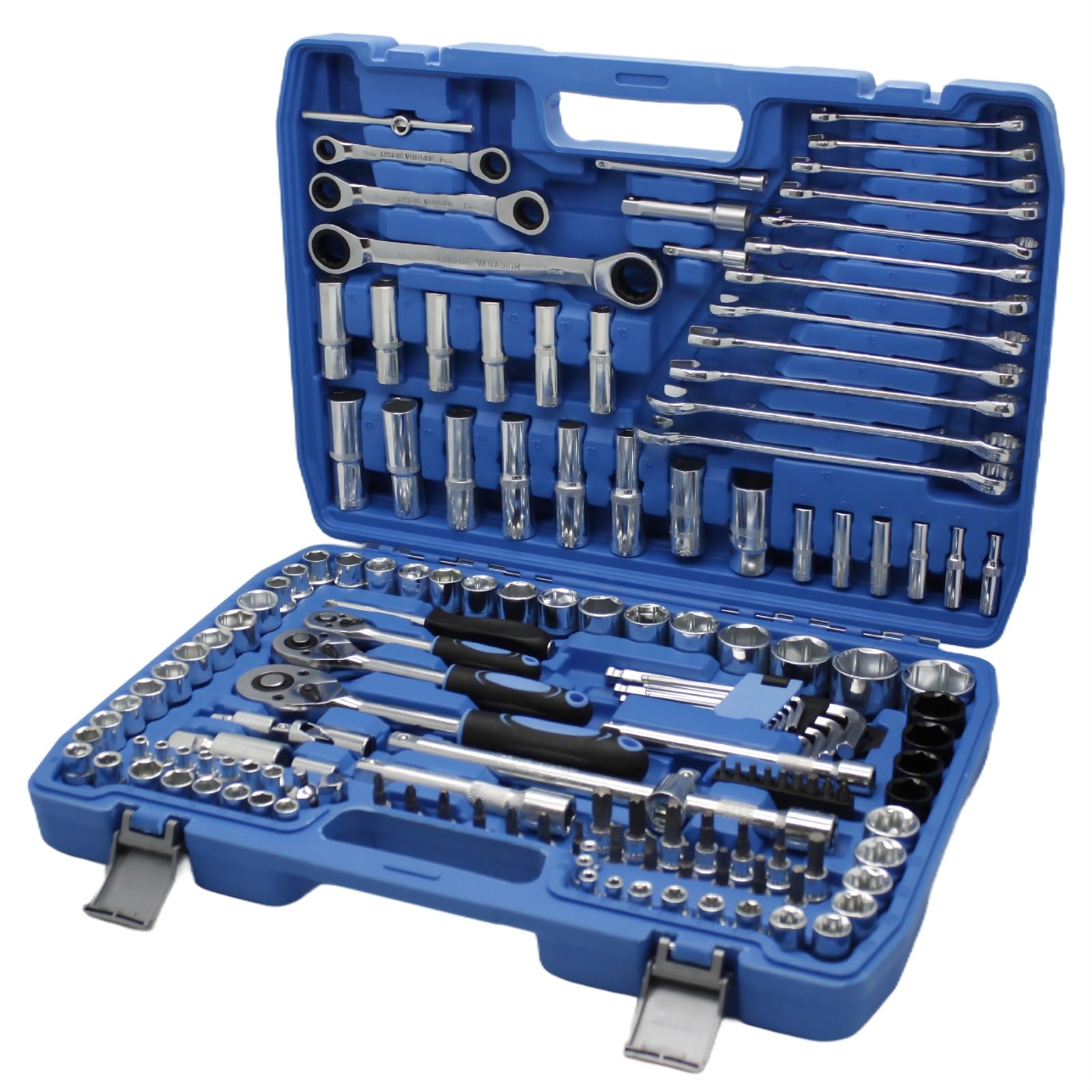 Maletín herramientas multiusos Kit Herramientas Reparación Automóviles DIY Tubo Trinquete Herramienta Trinquete Y Caja Juego De Llaves 108 Uds.