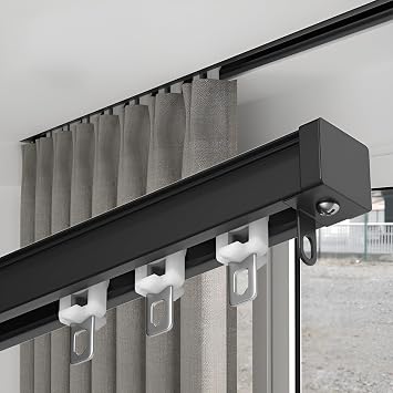 Invisible Ceiling Curtain Rail Heavy Duty Aluminum Track for Blackout Curtains 3.0m Length Sleek Design Modern Interiors Easy Installation Perfect Home & Office.