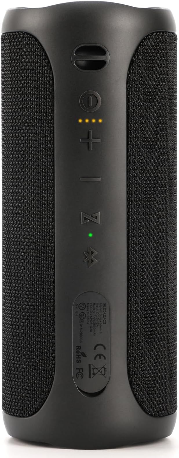 Wireless Waterproof Bluetooth Speaker - Portable Speaker Loud with Built-in Subwoofer and Tweeter, Extra Bass, Stereo Sound, IP67, Colorful Lights for Party, Outdoor, Camping - Black