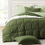 Homelike Moment Queen Set de confort gris, Kit de confort Queen, Soft Lightweight Down Alternative Bed Comforter Full Size réversible toute la saison 3 Ensembles de literie de pièces gris/gris clair