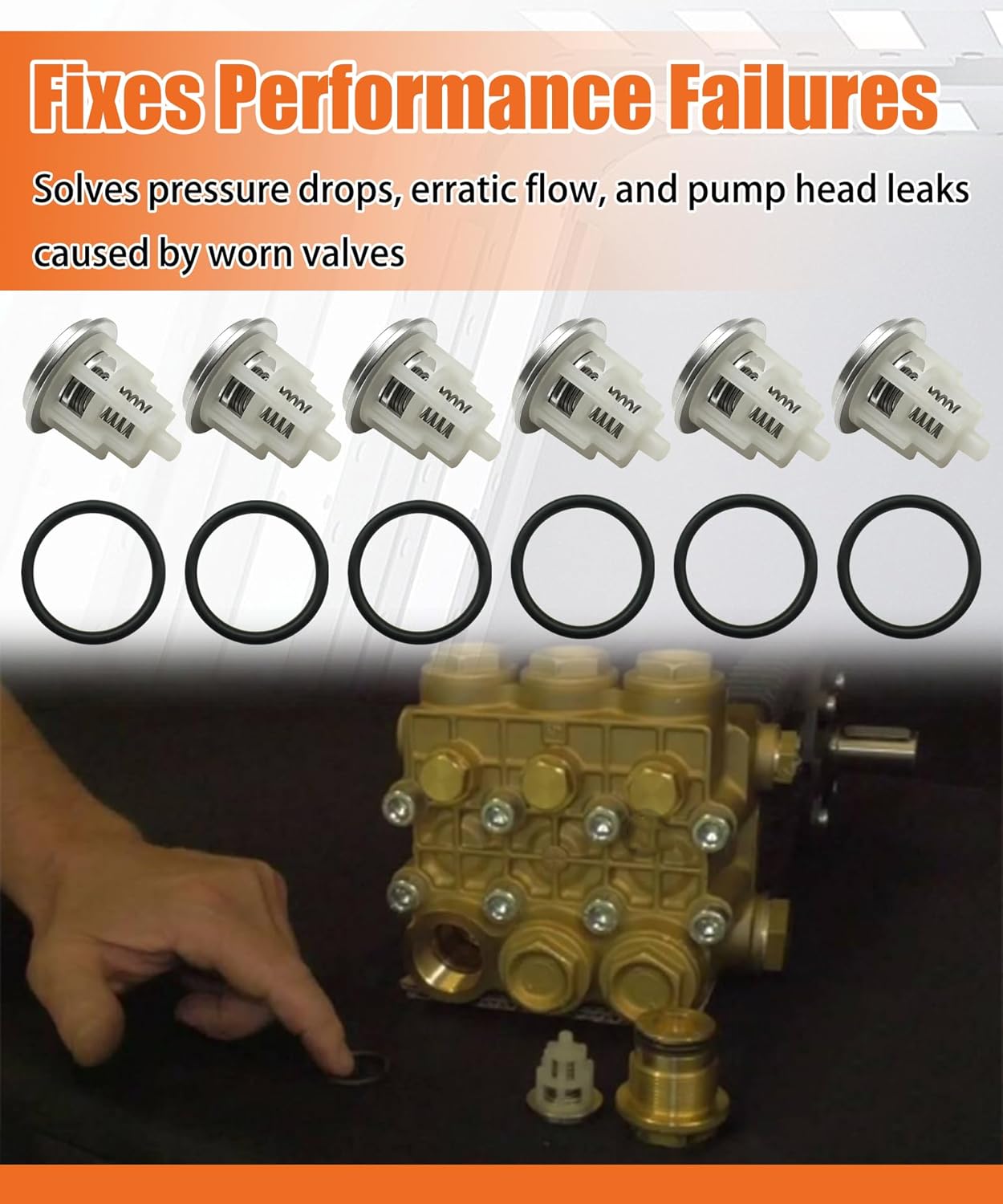 Washer Pump Check Valves Fits for General Pump/Interpump TSF66 TSF1819 TSF2221 TSF2021 TSF2421 TSF2219 Series Replace Kit169