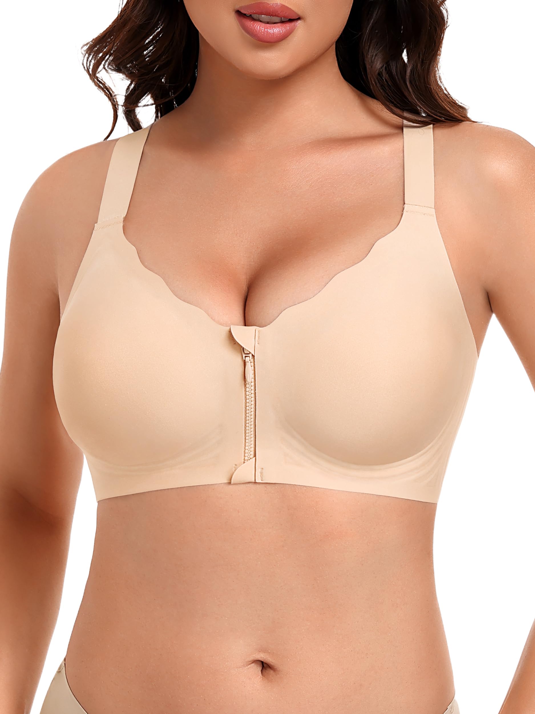 Angelhood Seamless Zip Front Jelly Bra