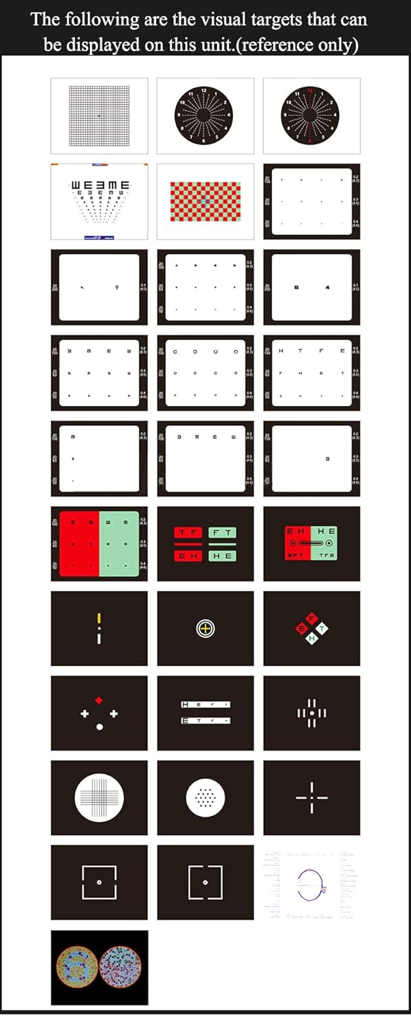 Huanyu 18.5" (47CM) LCD Optical Digital Visual Acuity Chart 18.5-inch Eye Charts Inteligent Vision Chart Optometry Tester Projector AC100-240V