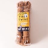 GrowByCoco Coconut Coir Twine, 6mm x 200ft (50ft x 4 Hanks), Coir Rope, Brown, Ideal for Hops, Gardening & Crafts