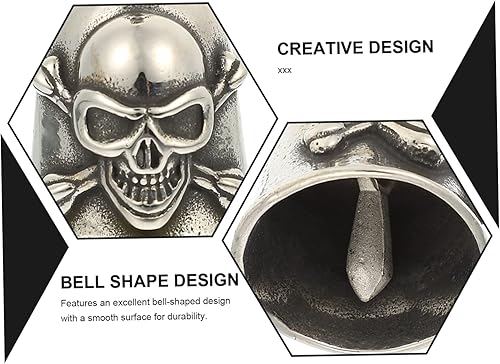 Miniatura 8 de BESPORTBLE Cross Bell Colgante Skull Man Accesorios de acero inoxidable
