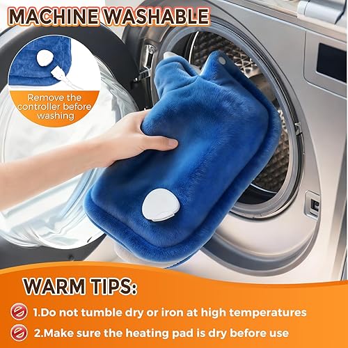 Miniatura 6 de Almohadillas térmicas para cuello, hombros y espalda, almohadilla térmica eléctrica con peso para aliviar el dolor más profundo, 6 ajustes de calor,