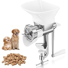 Manual Feed Pellet Machine, Hand Cranked Pellet Mill for Dog, 5mm Pellet Die, Compact Animal Fedd Maker for Home Dog Food, Small Farm