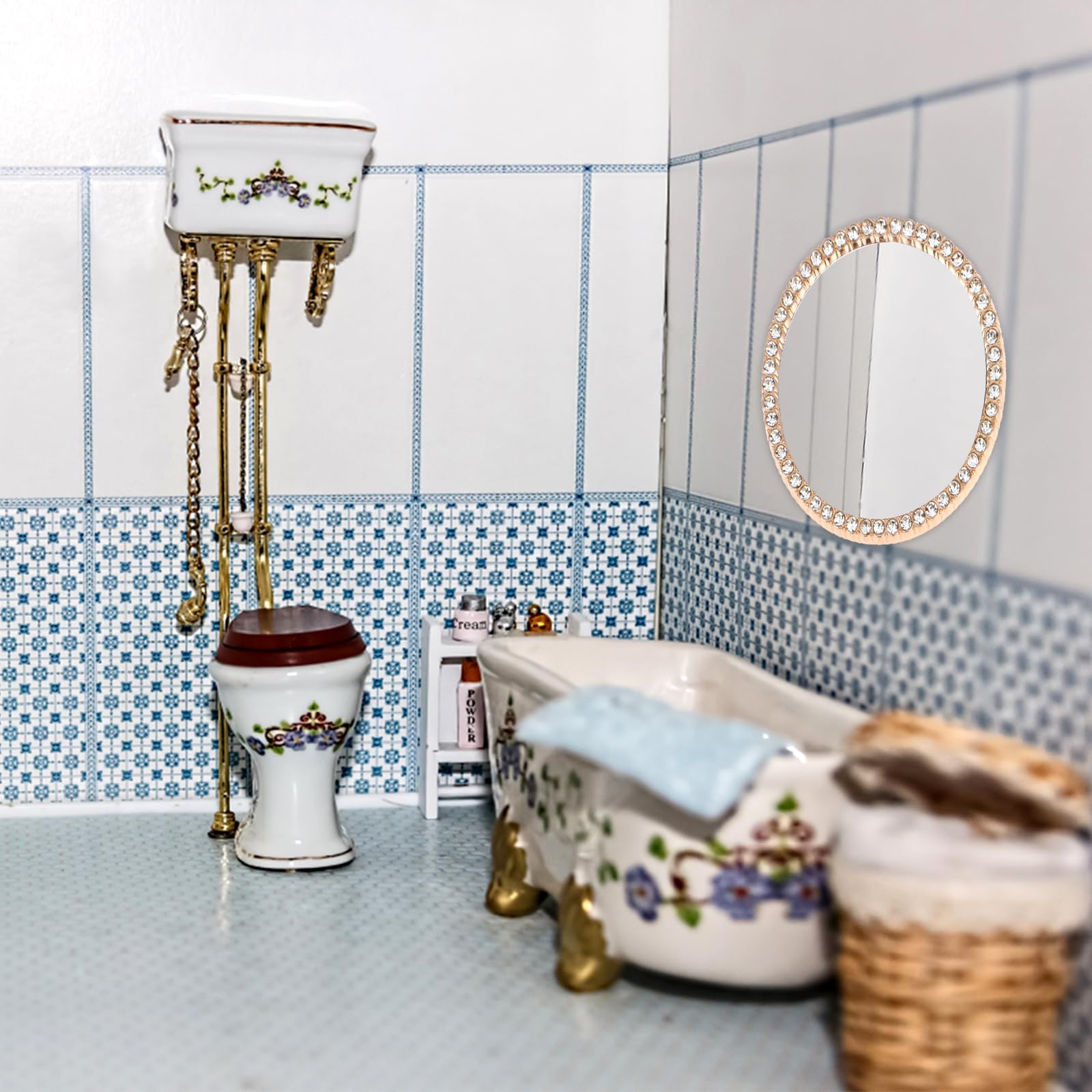 1/12 Doll House Decor Victorian Mini Tiny Dollhouse Mirror...