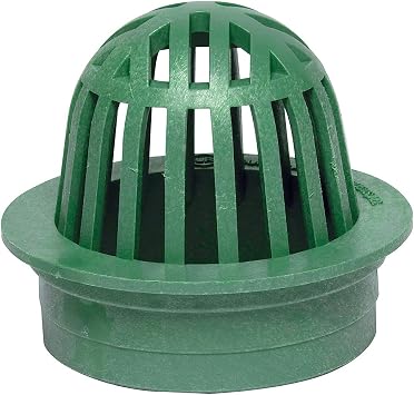 StormDrain 6" Outdoor Round Atrium Drain Grate Cover - Fits 6" Sewer and Drain Pipe and Fittings - Superior Strength and Durability, Green