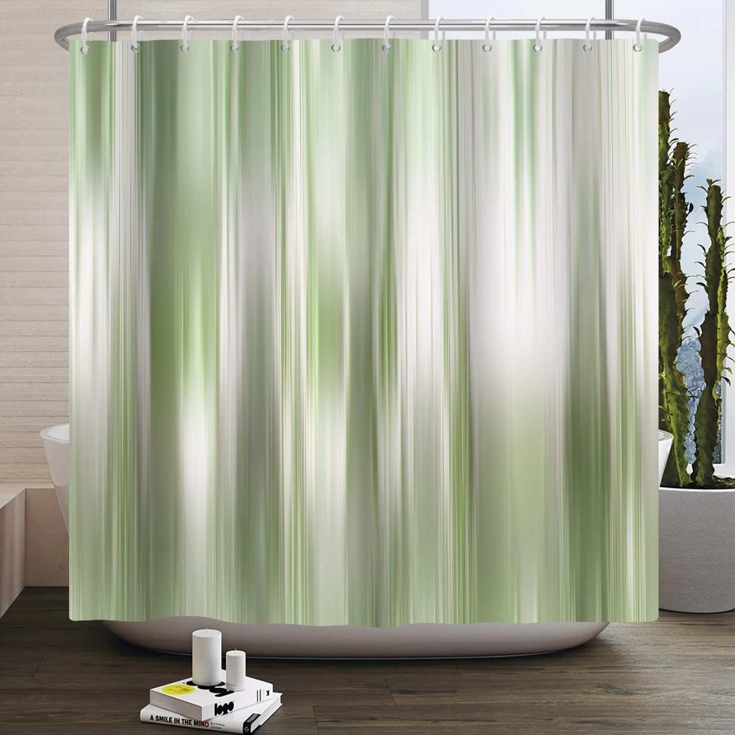 Rideau de douche 120x220 polyester imperméable effet flou