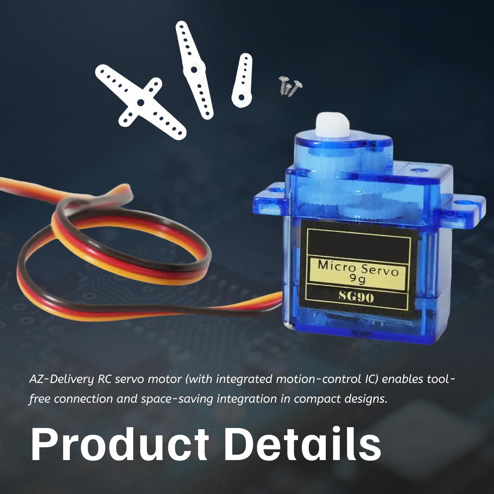 Lot de 10 servomoteurs SG90, SG90 9G, micro kit servo pour bras de robot télécommandé, hélicoptère et avion, kit de moteur à engrenages métalliques Lot de 10 servomoteurs SG90, SG90 9G, micro kit servo pour bras de robot télécommandé, hélicoptère et avion, kit de moteur à engrenages métalliques
