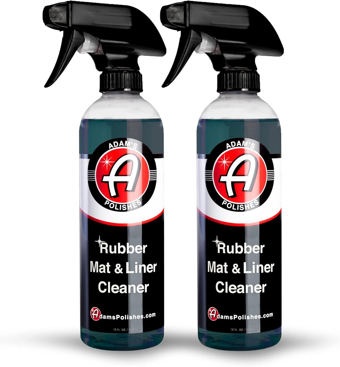 Esmaltes de Adam's Limpiador de alfombrillas y revestimientos de goma (16 oz, paquete de 2) Protector y solución de limpieza de alfombrillas de goma para detalles de automóviles, limpiezas profundas y restauraciones de alfombrillas, revestimientos de camionetas de carga