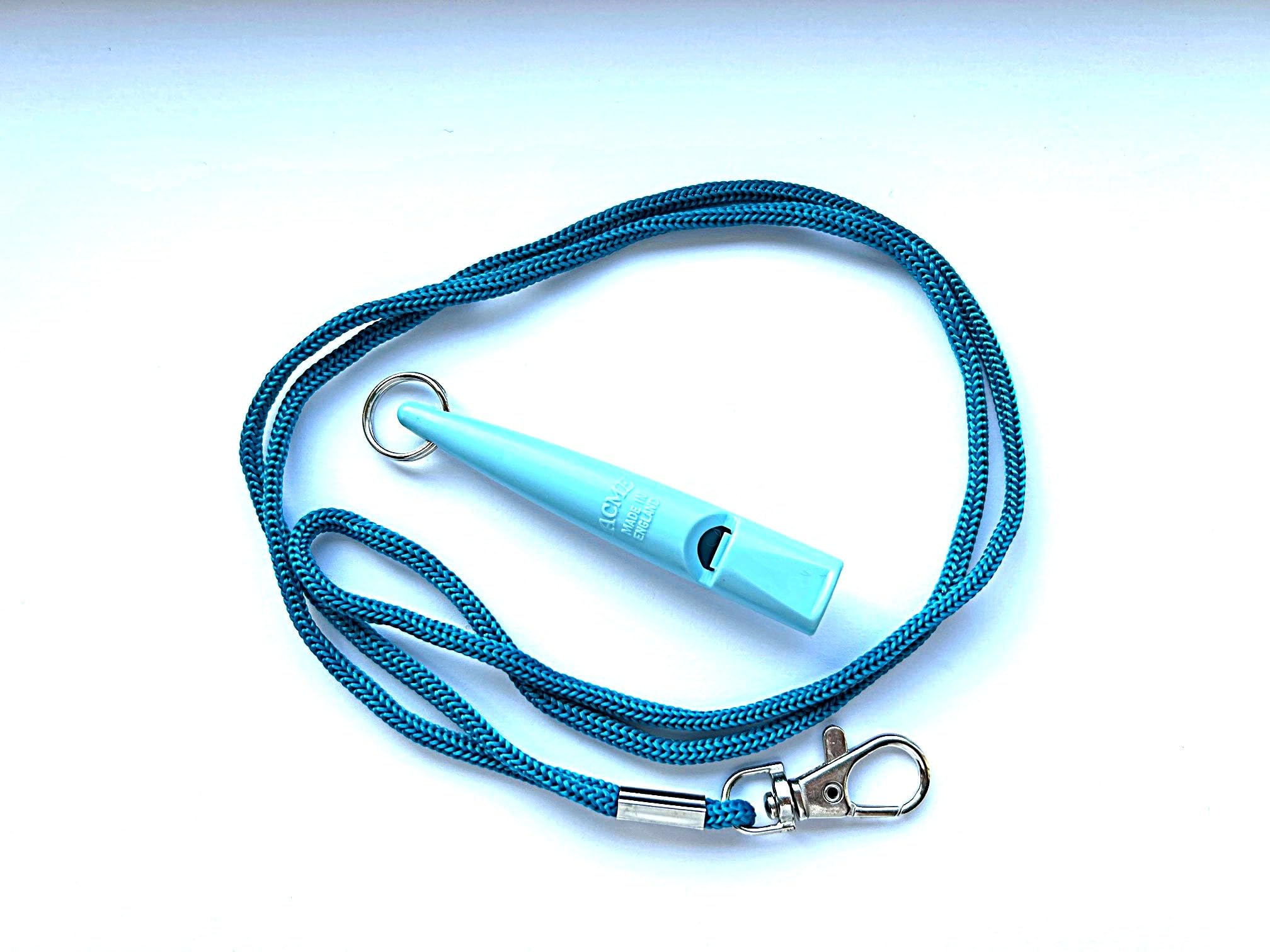 Acme 211.5 Dog Whistle - blue with turquoise lanyard