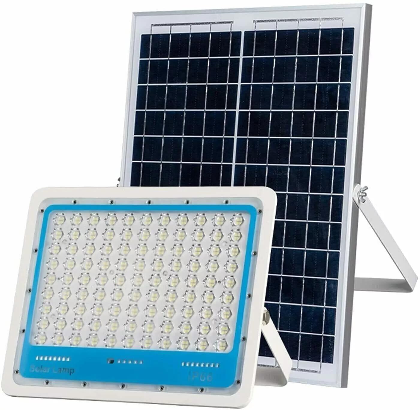 Generico FARO LED 300W SMD LED CON PANNELLO SOLARE LUCE FREDDA FARETTO CASA GIARDINO IP67