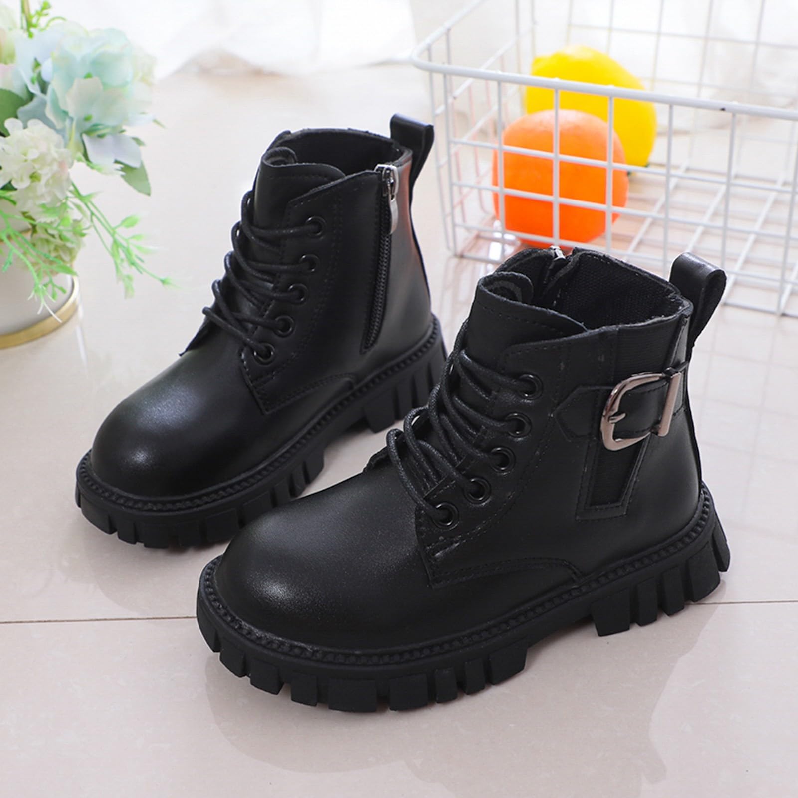 Mädchen Winterstiefel Kinder Schuhe Mode Dicker Absatz Weiche Sohle Casual Booties Bequem Atmungsaktiv