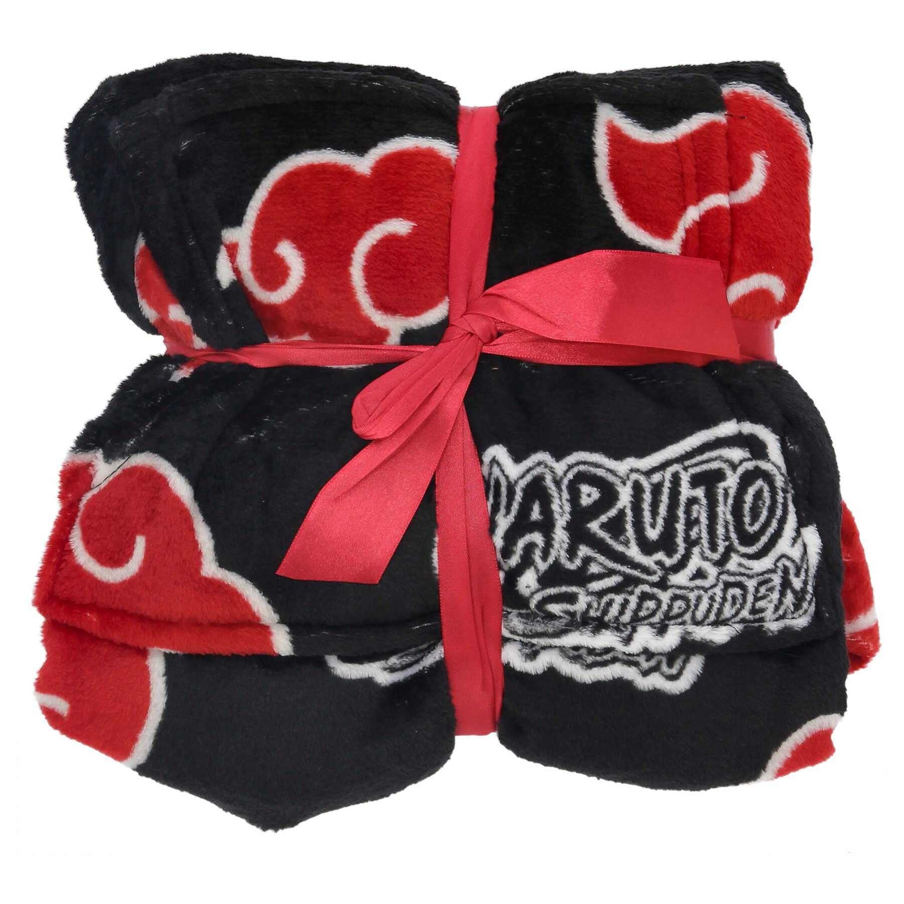 Aymax Sweat Plaid Naruto Akatsuki Enfant, Sweat Poncho à Manches Longues Oversize en Flanelle Douce Capuche avec Sherpa. Taille Unique Enfant/Ado