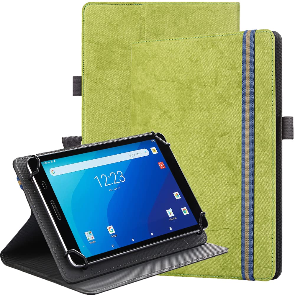 SINSOUniversal Case for 7-8 Inch Tablet, Stand Folio Case Cover for All 7-8 Inch Tablet (Samsung Tab, iPad Mini, Fire 7-8,Lenovo Tab E7 7",Huawei MediaPad M5 Lite 8" & Other 7-8" Tablets), Green