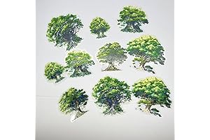Lovely 10-Piece Transparent Tree Vinyl Decals