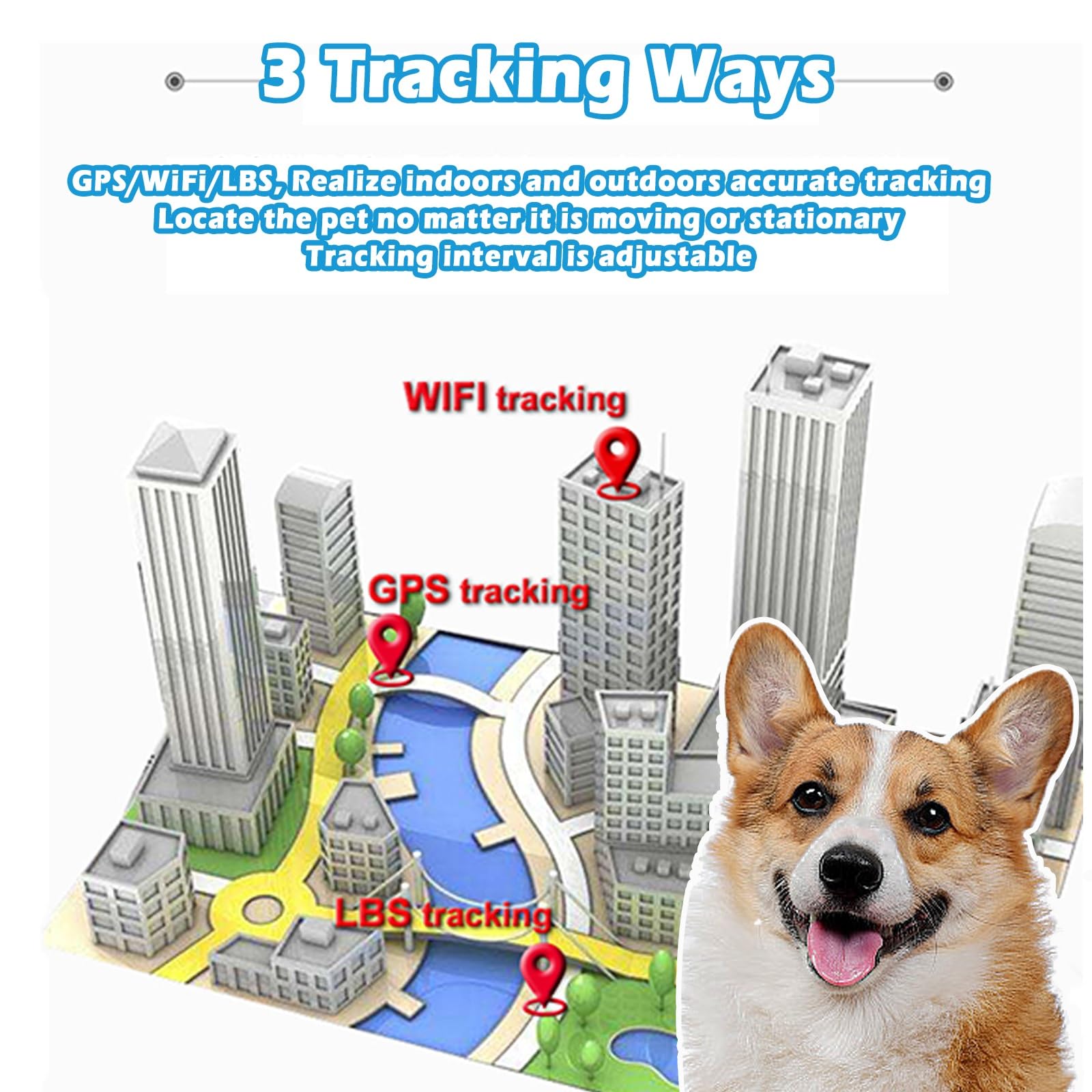 Collar inalámbrico recargable para perro con seguimiento en tiempo real y localizador impermeable para mascotas, luz LED inteligente y alarma de batería baja para contención de mascotas