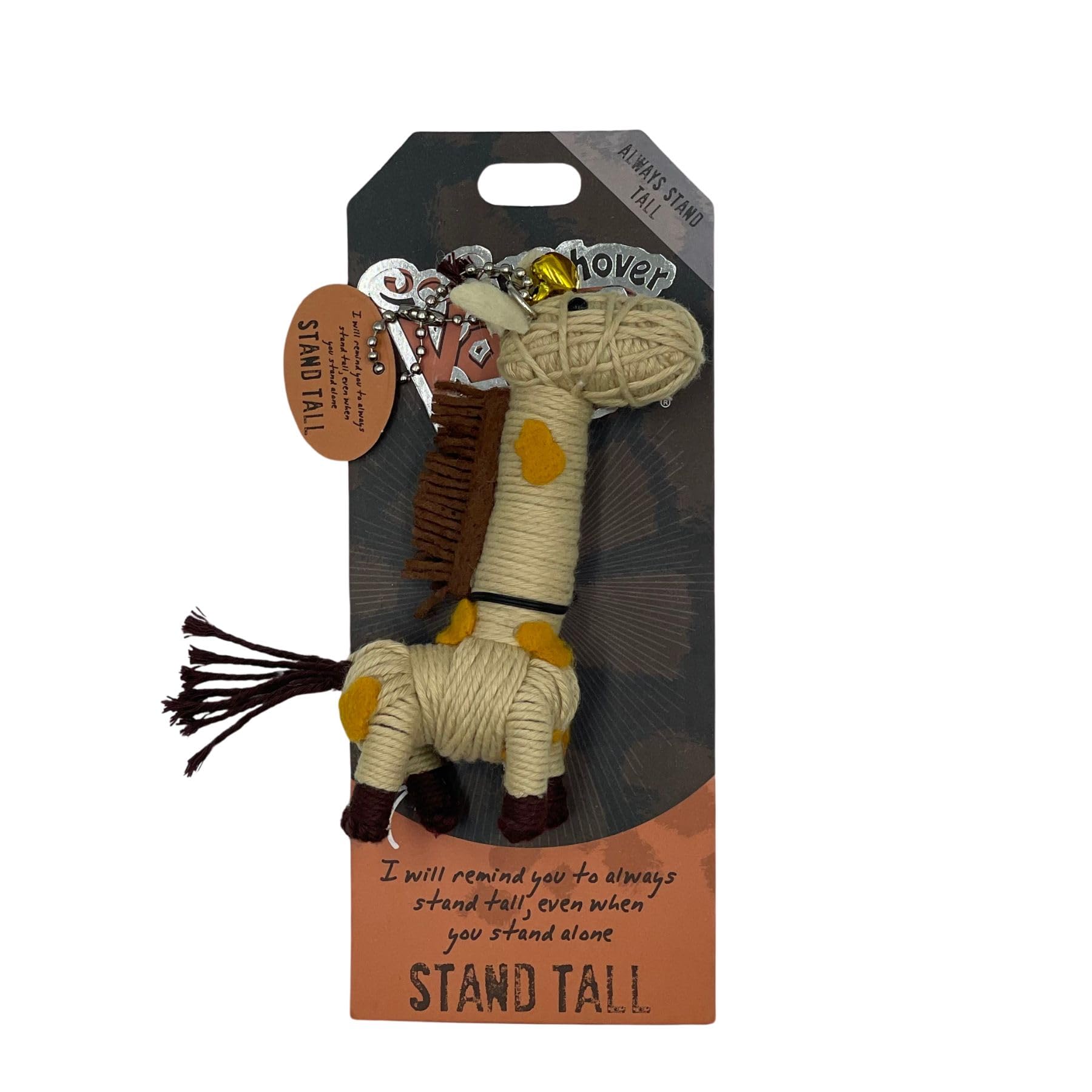 Watchover Voodoo 3-Inch Stand Tall (Giraffe) Keychain - Handcrafted Gift to Bring Good Luck and Positivity Everywhere You Go