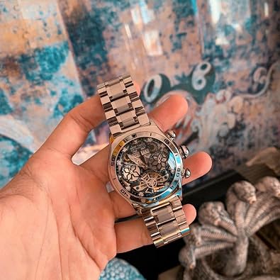 REEF TIGER Sport Watch for Men Skeleton Automatic Watch Luminous Steel Bracelet Watches RGA703