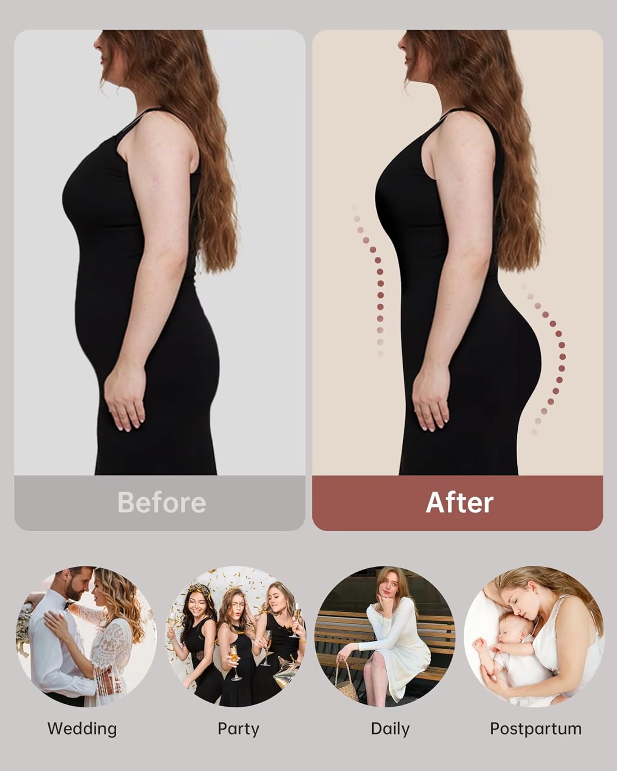 Vertvie Tummy Control Shapewear Shorts for Women Butt Lifting Body Shaper Shorts High Waisted Seamless Girdles Under Dress - Image 5