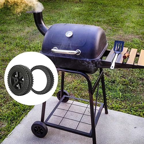 Miniatura 6 de Faddare G206-0025-W1 Piezas de repuesto de ruedas de parrilla de 6 pulgadas con cubierta, 2 piezas de repuesto de ruedas moldeadas por soplado para