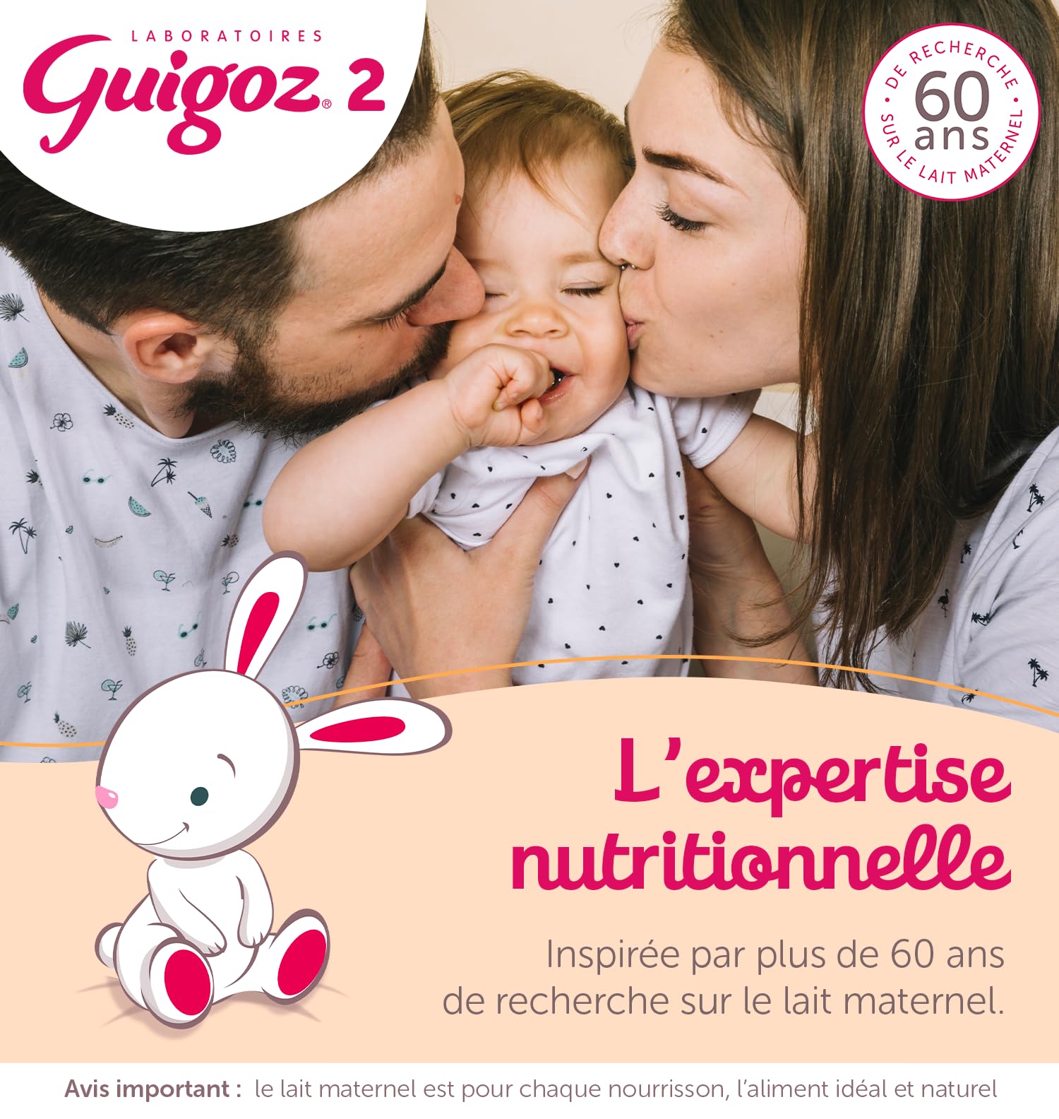 GUIGOZ PELARGON 1 Lait bébé en poudre 1er âge - de 0 à 6 mois - Boîte de 780g