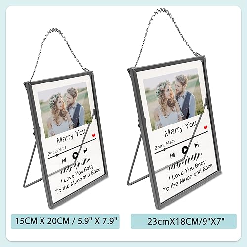 Miniatura 4 de Skartam Placa de canción acrílica personalizada con marco de fotos, cubierta de álbum de fotos personalizada para el día de San Valentín,