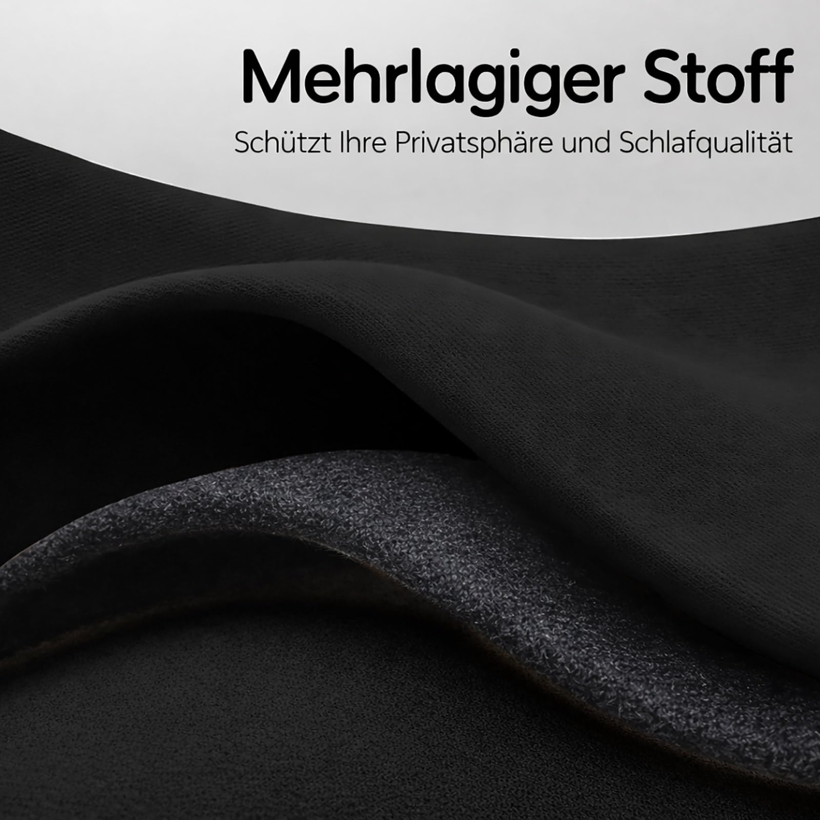 JILRON Raumtrenner Vorhang,Deckenmontage Auf Schienen,Raumteiler Für Flexiblen Sichtschutz (Schwarz - H243 x B540 cm)