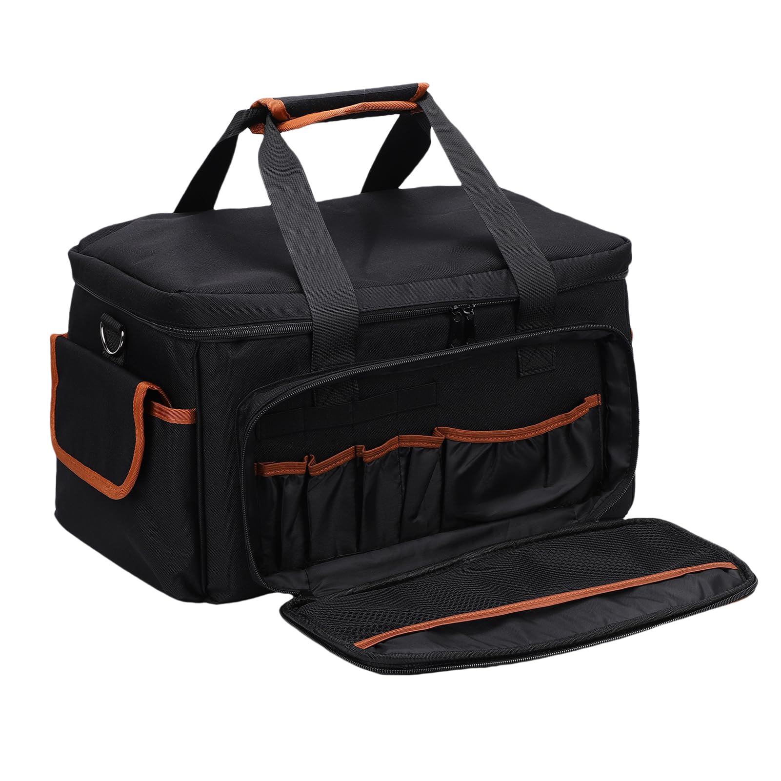 SIXRUN Borsa Utensili Heavy Duty, Organizzatore di Utensili Tote con Manico Imbottito e Cintura Regolabile per Spalla per il Riposo di Manuali in Cantiere