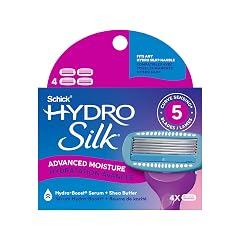 Schick Hydro Silk Moisture Razor Blade Refills 4 Count 5-Blade Moisturizing Razors for Women Womens Moisturizing Razor Refills