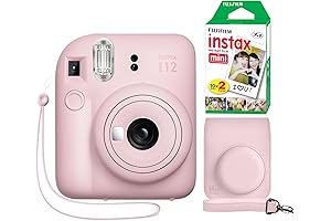 Instax Mini 12 Instant Camera Blossom Pink + Minimate Custom Case +...