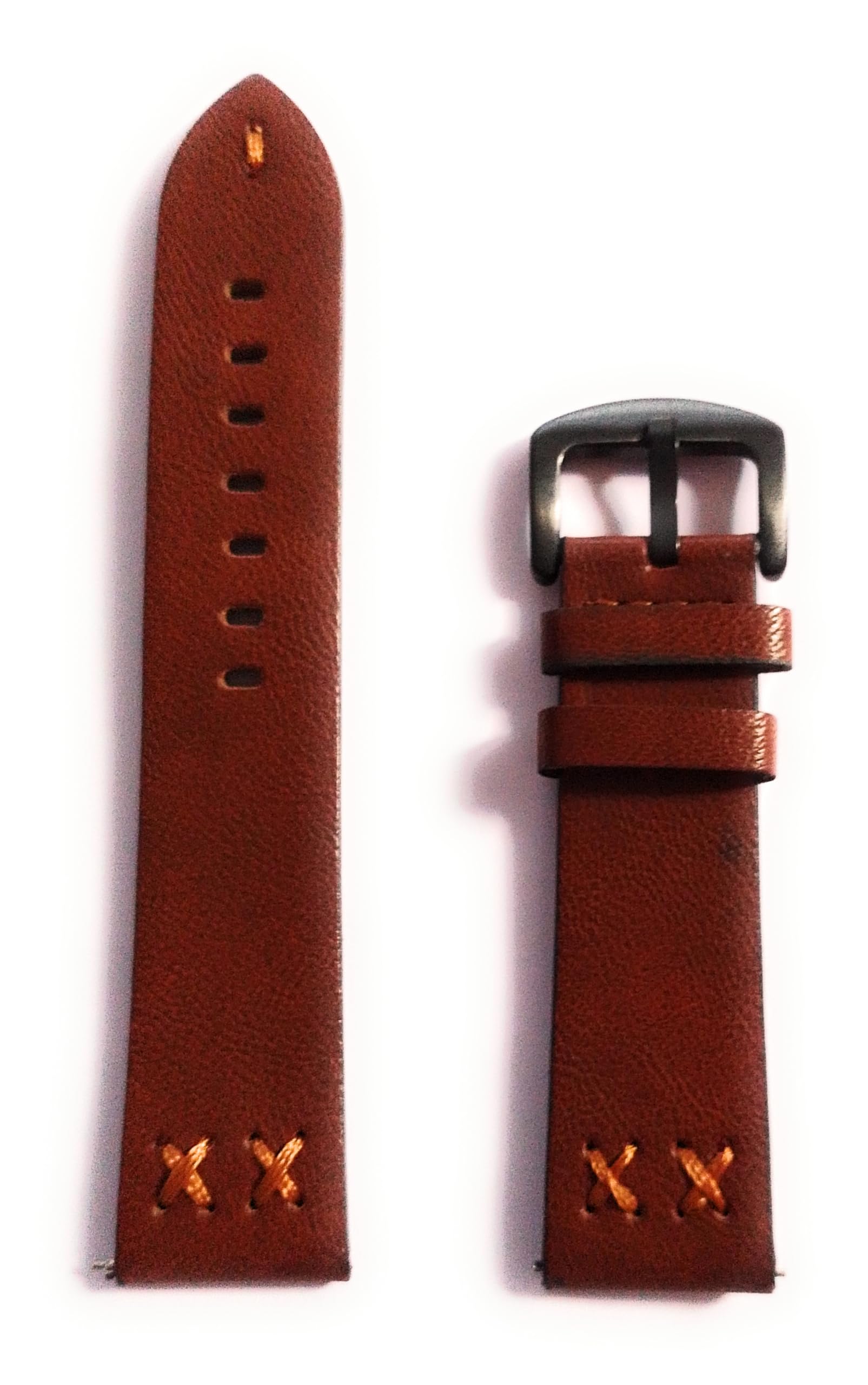 Genuine Leather Quick Release Brown Watch Strap Compatible With Fossil,Casio,Titan,HMT, Etc WIth Standard Lug Size (22 MM) (B0CWF9J8RB) Amazon Price History, Amazon Price Tracker