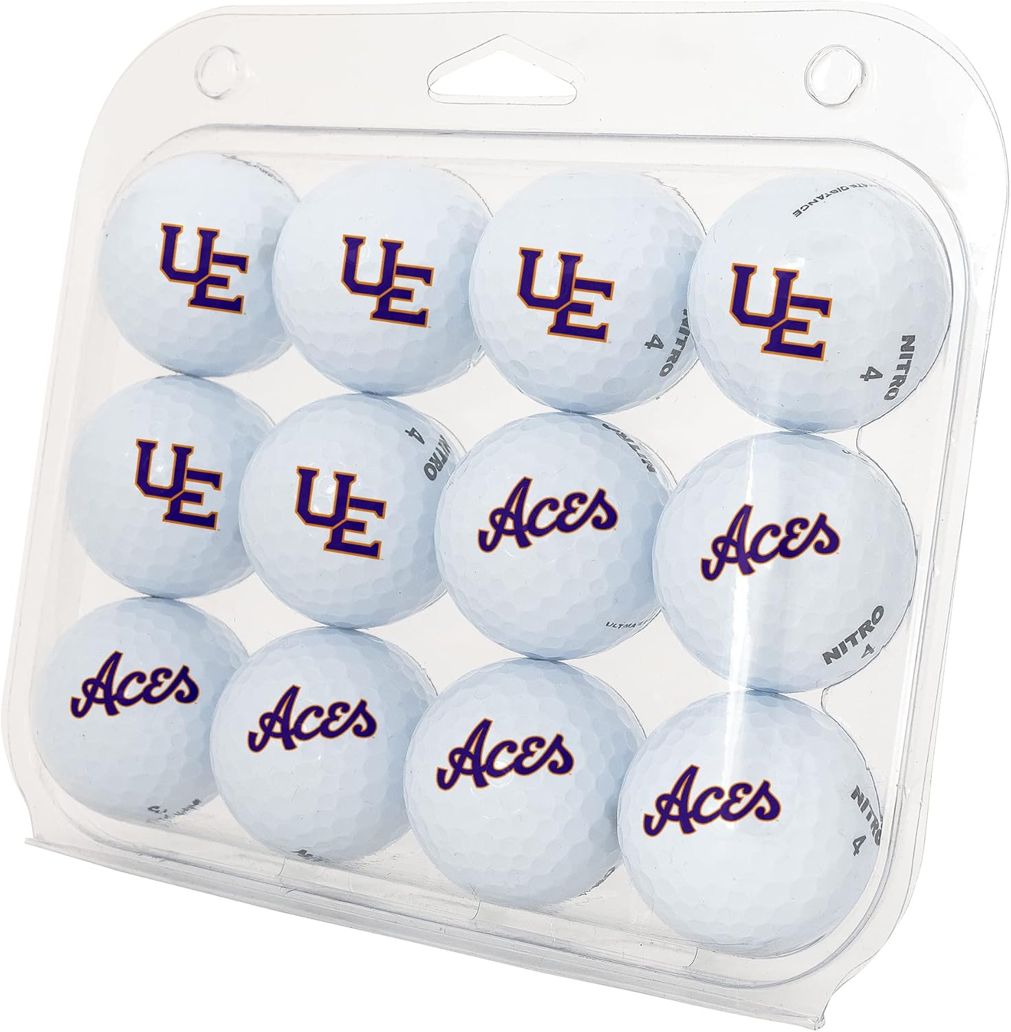 Desert Cactus University of Evansville Golf Balls 12 Pack – UE Purple Aces Full Color Dozen – Officially Licensed Sport Team Accessory