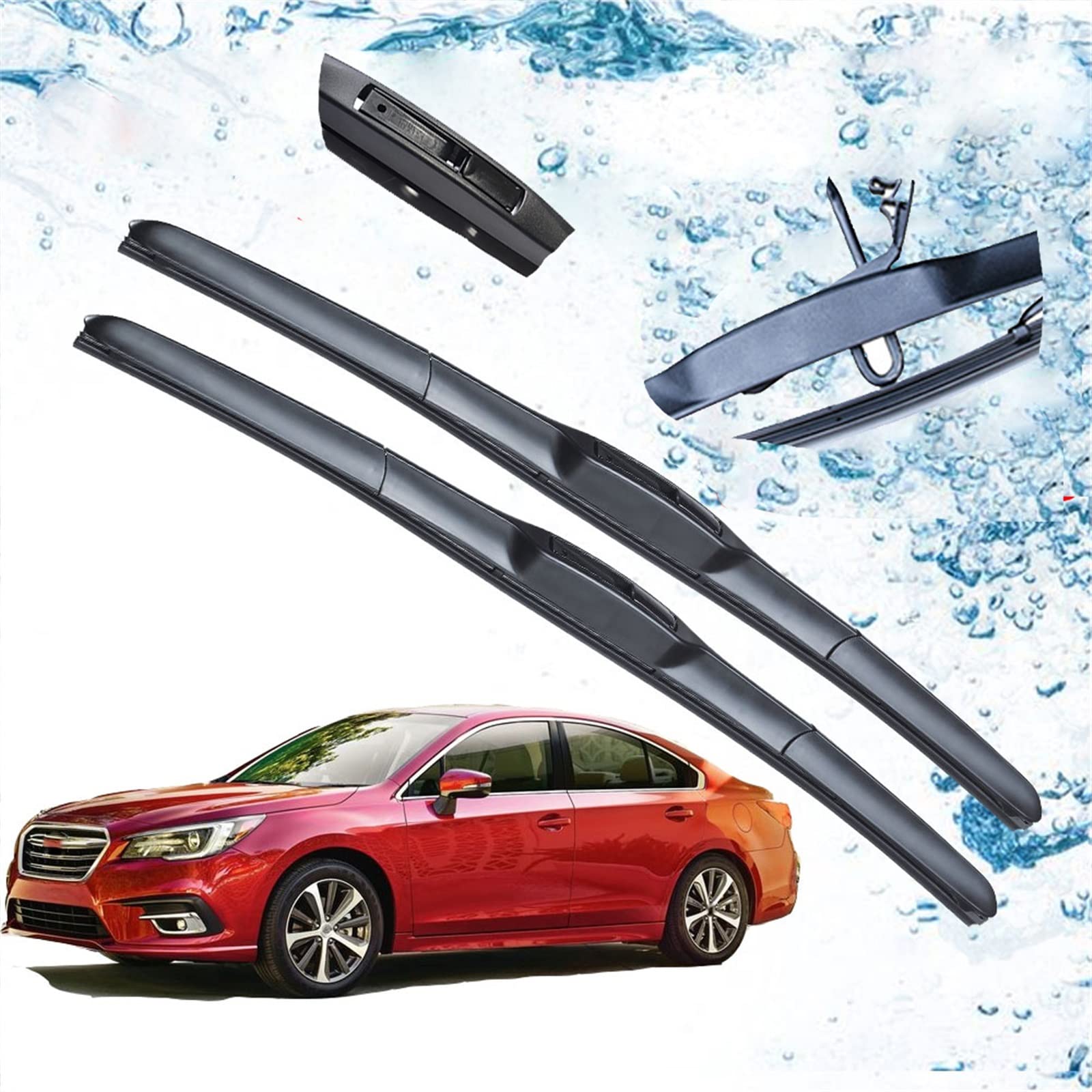 Balais d'essuie-glace Subaru Legacy 2015-2019 à balayage silencieux sans trace