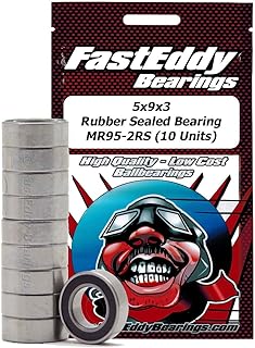 FastEddy Bearings 5x9x3 Rubber Sealed Bearing MR95-2RS (10 Units)