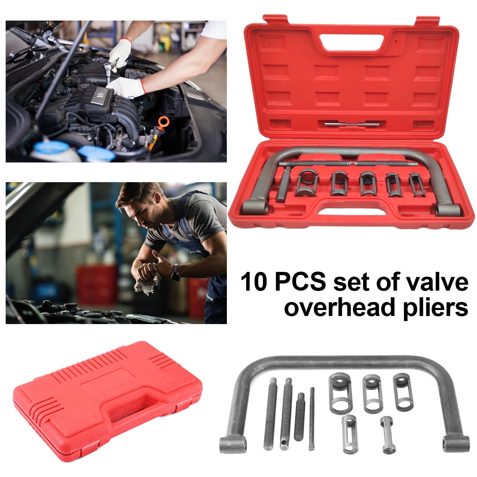 12 Pezzi Compressore Molle della Valvola Kit, Compressore Molla Valvola con Parti di Macinazione della Valvola, Compressore Auto Accessori, Kit Attrezzi Moto, per Moto Furgoni Auto