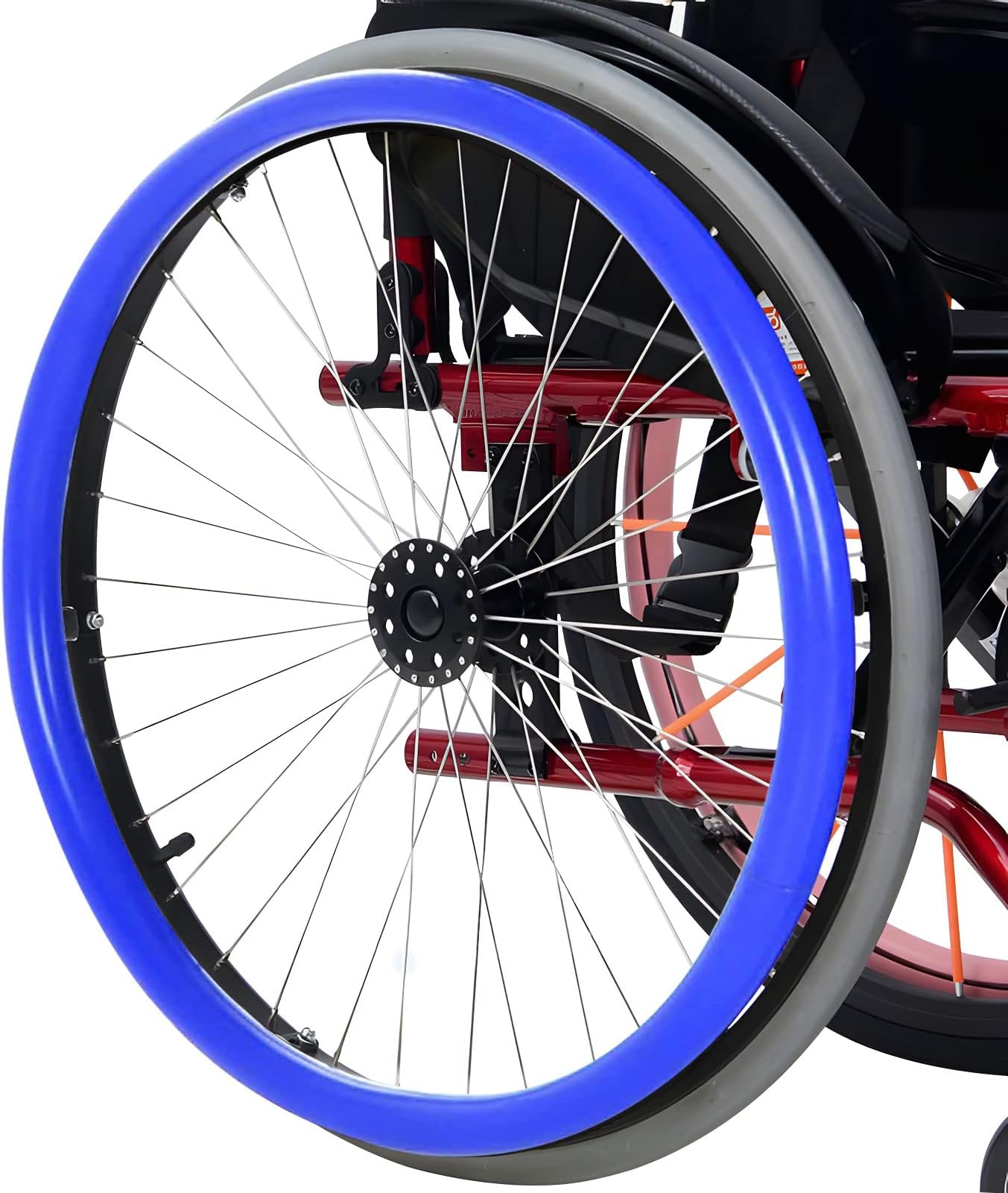 1 Pair 22inch Silicone Wheelchair Push Rim Covers