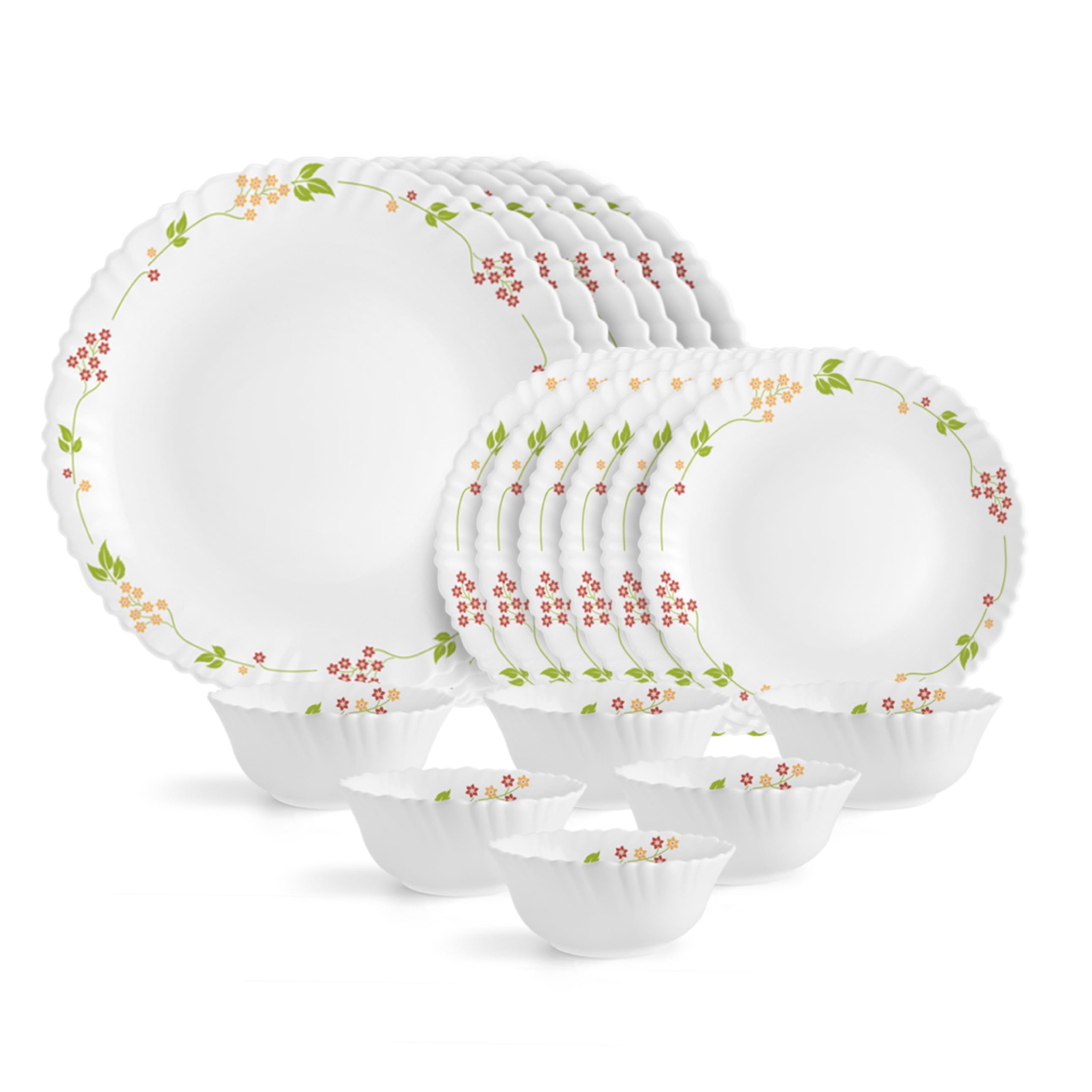 Cello Secret Garden Dinner Set - 35 Piece Opalware -14