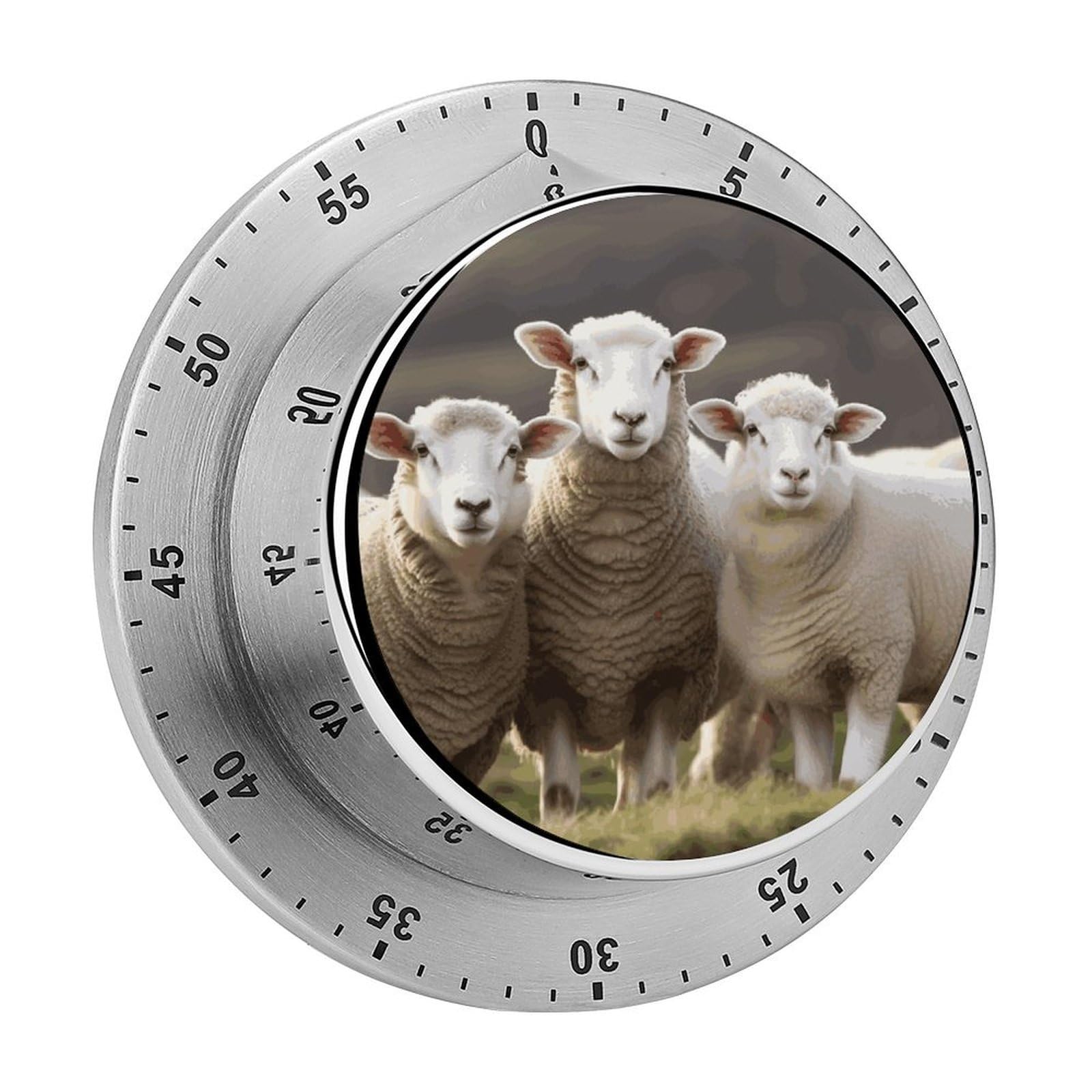 Adfgyerh Style Sheep And Lambs Timer For Cooking, Kitchen Timer Magnetic No Batteries Required, Mechanical Timer With Loud Alarm, For Fitness Baking Exercise Oven