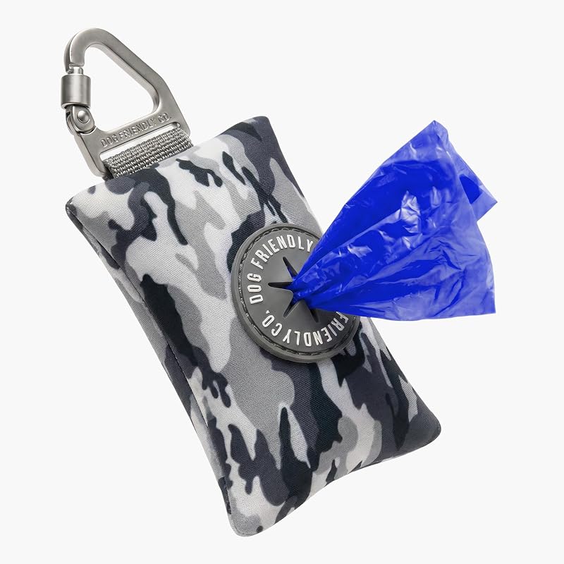 Porta-Sacos para Fezes de Cães em Poliéster Dog Friendly Co, Cinza Camuflado