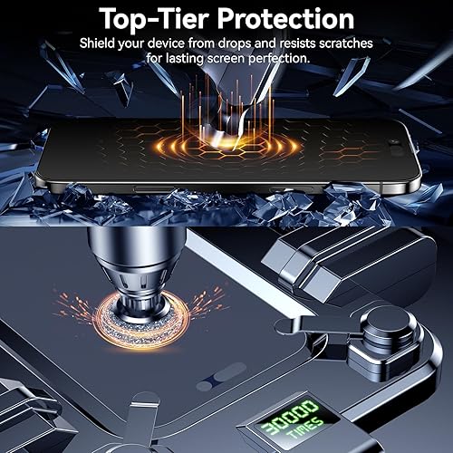 Vista 5 de Esanik Paquete de 2 protectores de pantalla de vidrio mate para iPhone Air, antirreflejo y antiespía, antirreflejante, suave como la seda, dureza