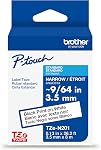 Brother Genuine TZe-N201 Black on White Non-Laminated Super-Narrow Tape for P-Touch Label Makers, 3.5 mm Wide x 8 m Long