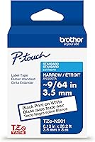 Vista 67 de Brother P-touch TZe-M31 Cinta laminada de primera calidad con impresión en negro mate, 12 mm (0.47”) de ancho x 8 m (26.2’) de largo, TZEM31
