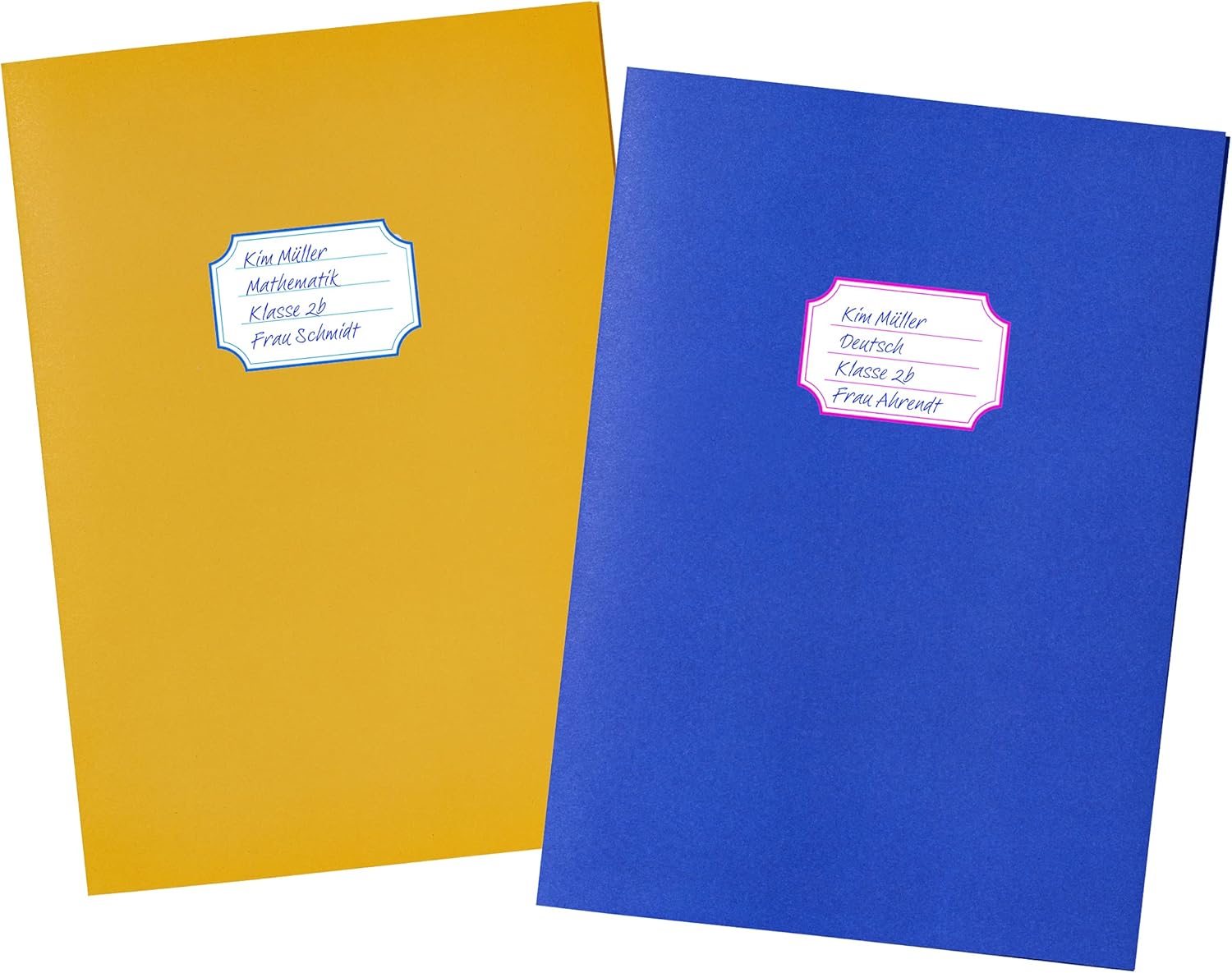 TopStick 1344 School Labels for Books and Notebooks, Pack of 10 (78 x 53 mm, 50 Sheets, Paper, Matte) Self-Adhesive, Lined Stickers for Boys and Girls, 100 Stickers, Red Blue White