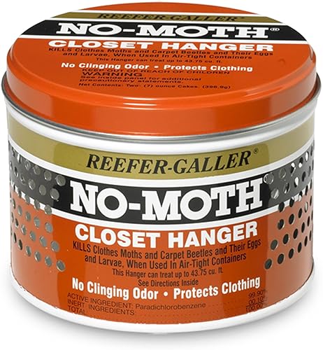 Reefer Galler - Percha para armario sin polillas, mata polillas de ropa, escarabajos de alfombra, huevos y larvas