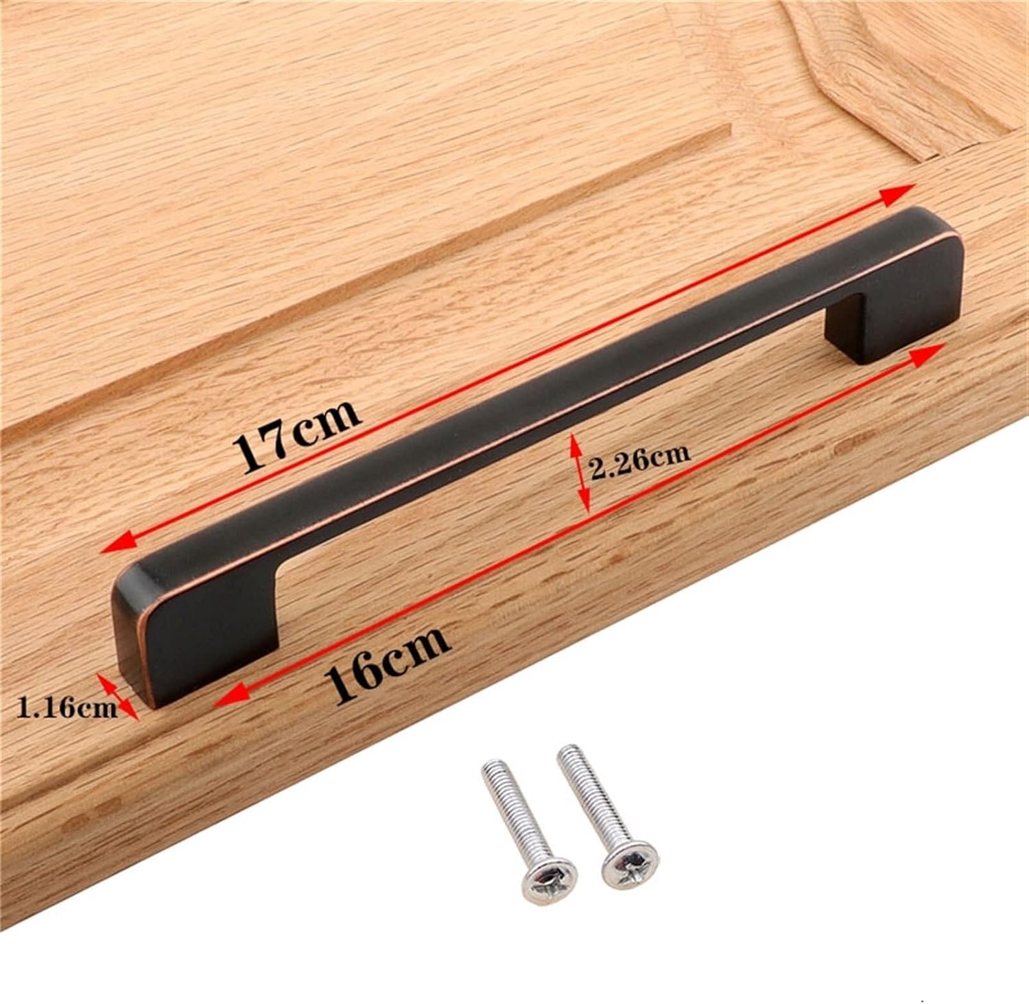 1Pcs Furniture Handle Drawer Knobs and Handles for Cabinet Wardrobe Zinc Alloy Door Pull 96mm/128mm/160mm/192mm/320mm Hole Pitch Furniture Accessories (Color : AB20-24)