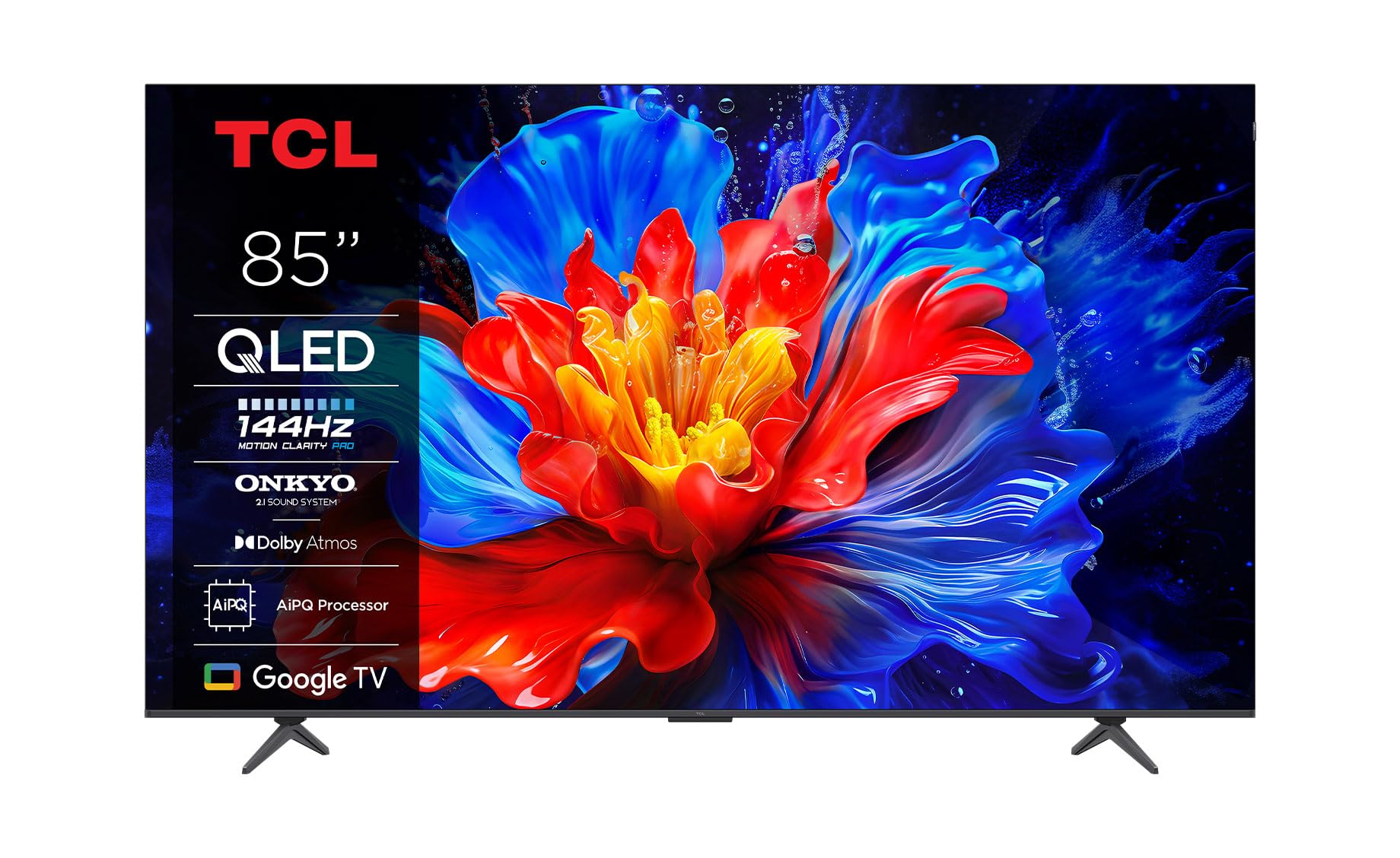 TCL 85 Inch QLED TV 85P8K, HDR10+, Google TV, Dolby Vision Atmos
